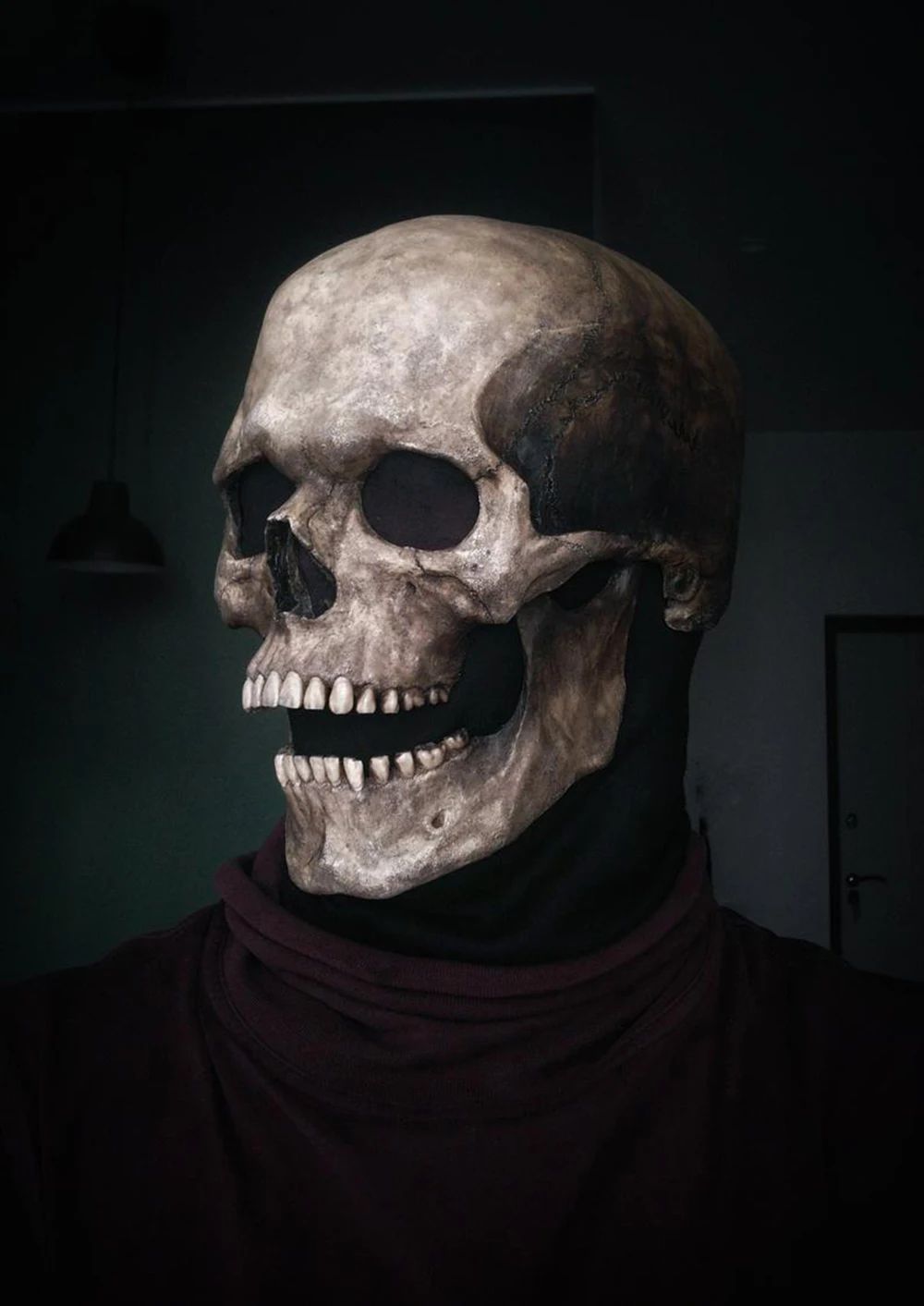 Halloween Mask Latex Scary Horror Decoration Full Head Skull Mask Helmet Cosplay Jaw Masque Gifts Party Costume Pro Mask