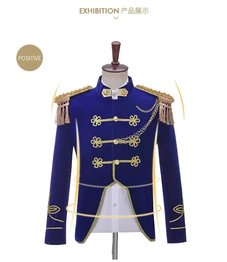 Men Stage Couple Costumes Photo Military Dress Suit Navy Men's and Women's Military Band Uniform Sailor Suit Spring and Autumn
