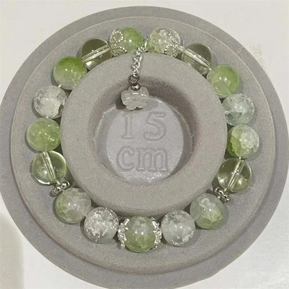 Novas Pulseiras de Contas Simples de Cristal para Mulheres e Meninas Coreanas, Ins, Flor, Raposa, Pena, Tassel, Presentes de Joias da Amizade 2024