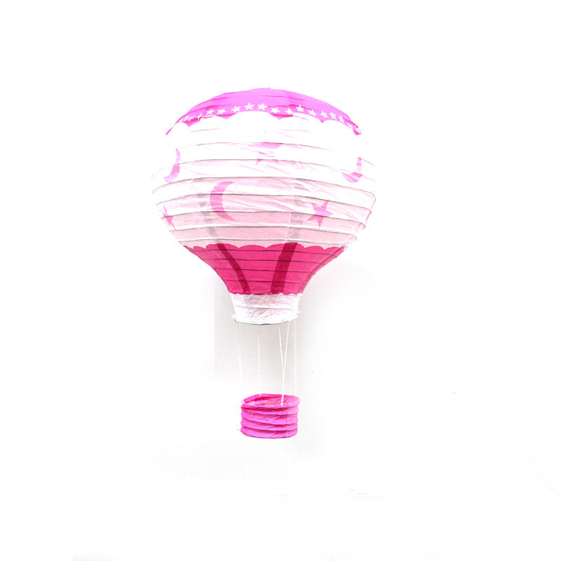 1pc Ceremony Holiday Party Folding Paper Lantern Hot Air Balloon Shape 30/40cm Pink Blue For Kids Baptism Birthday Wedding Decor