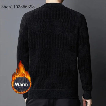 Brand Clothing High Quality Fashion Sweaters Male Slim Fit Casual Knitted Pullover Man Casual Round Neck Sweaters Black Grey