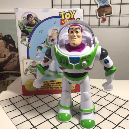 Disney 33cm Pixar Toy Story 4 Buzz Lightyear Bonecos de Ação Falantes Corpo de Pano Modelo Coleção Limitada Enfeite Brinquedos Presente