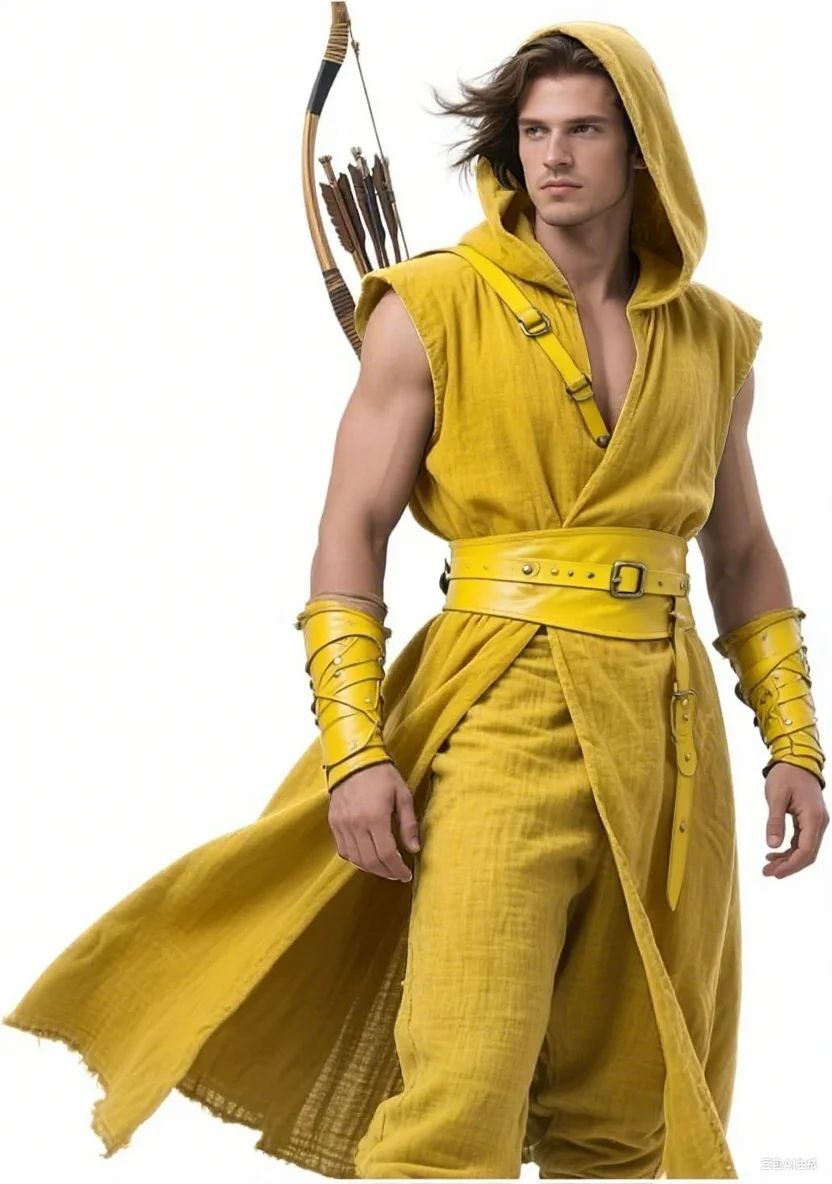 Men's Medieval Hooded Surcoat Renaissance Tabard Sleeveless Tunic Cloak Viking Costume Holloween Assassin Cosplay