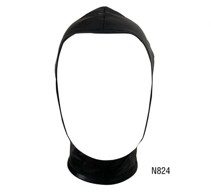 Women Mens Latex Face Mask Bronzing Cloth Open Mouth and Eye Glued Head Cover Couples Adult Face Mask Hood for Role Play Costume