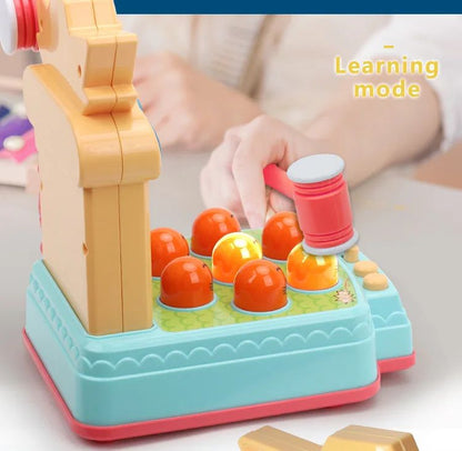 Console de Jogos Iluminador para Bebês de 2024, Brinquedo Elétrico de Bate-toupeira com Música Interativa para Educação Infantil