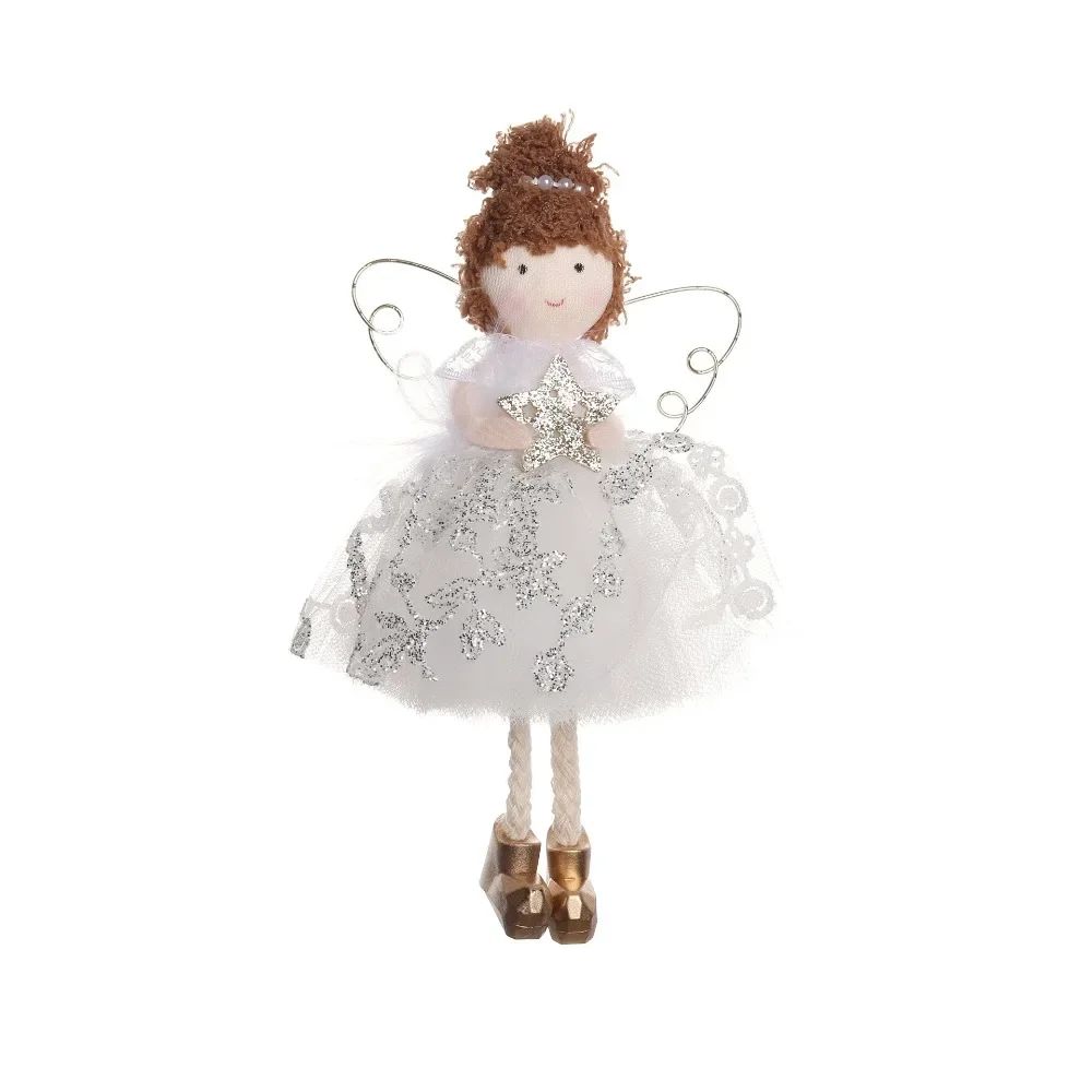 Christmas plush antlers angel girl pendant Christmas tree pendant creative doll pendant gift