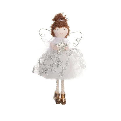 Christmas plush antlers angel girl pendant Christmas tree pendant creative doll pendant gift