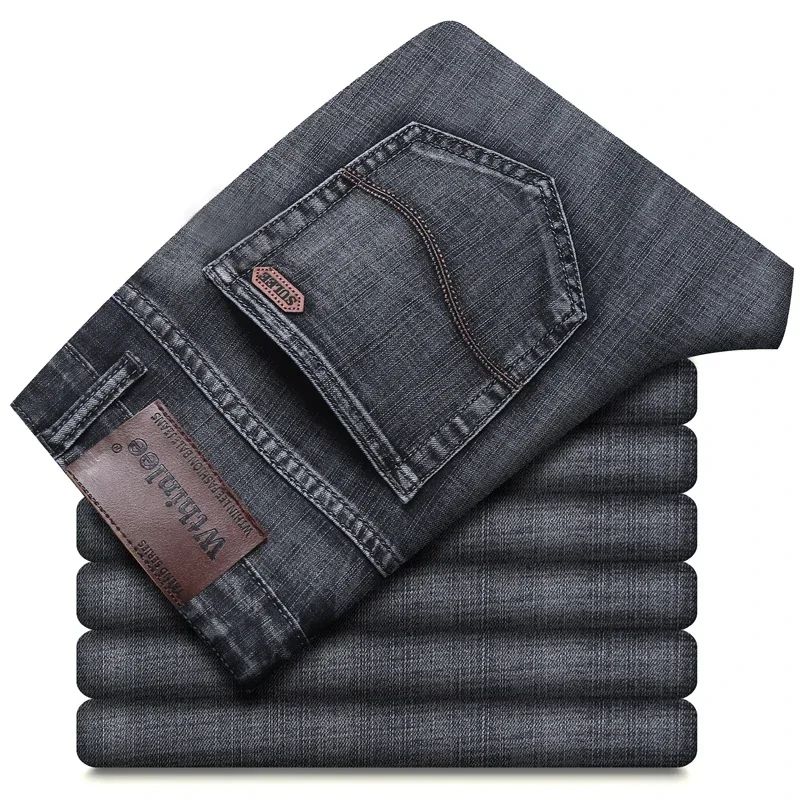 Mens High Quality Jeans Fashion Straight Denim Pants Men Classic Casual Jeans Male Plus Size Denim Trousers Ripped Jeans 28-40