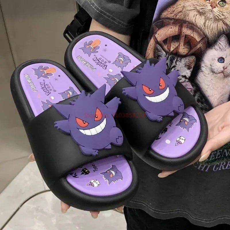 Pokemon Gengar Anime Periférico Chinelos Para Homens E Mulheres Modernos E Legais Infravermelho Antiderrapante Eva Chinelo de Casal de Presente