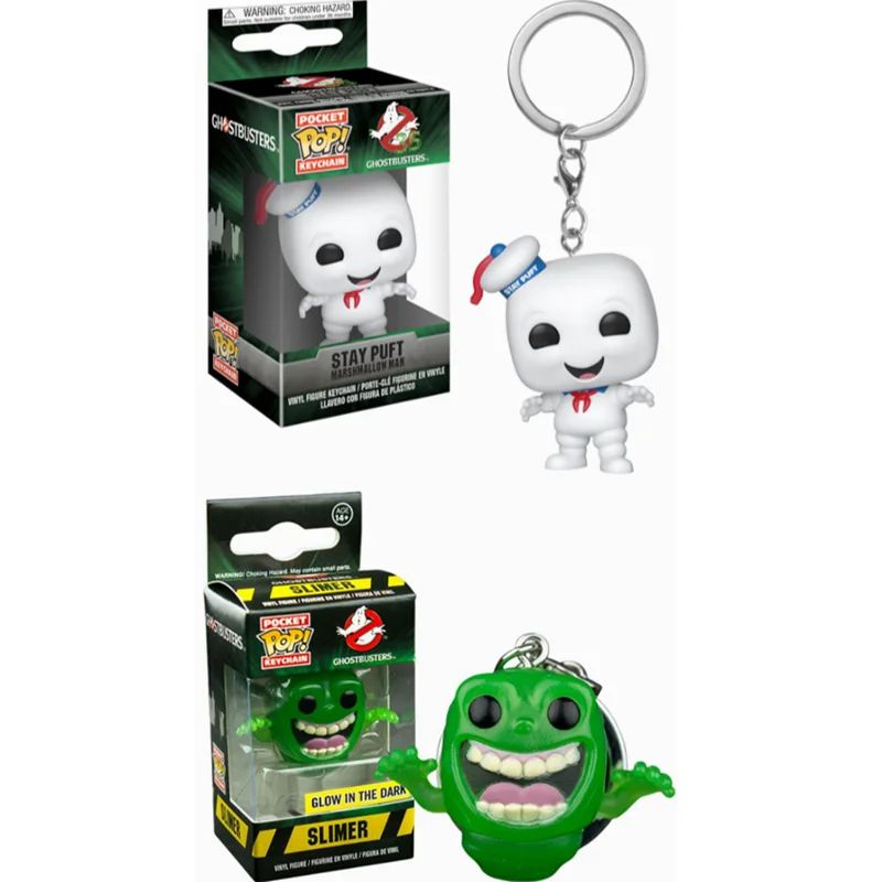 Funko Pop FILMES Os Caça-Fantasmas Boneco de Vinil Chaveiro Stay Puft Marshmallow Man Geleia 4CM Brinquedo Chaveiro de Bolso Pop