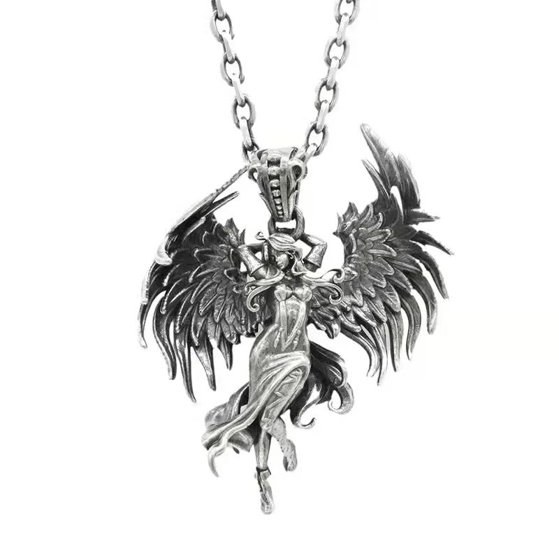 Colar Pingente Ceifador da Morte Gótico Misterioso Diabo Masculino Personalidade Punk Retro Halloween Joias da Moda
