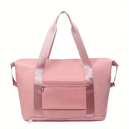 Large Capacity Women'S Duffle Bag, Nylon Gym & Travel Tote, Lightweight Luggage Handbag, Versatile Sports Bag, Casual Style