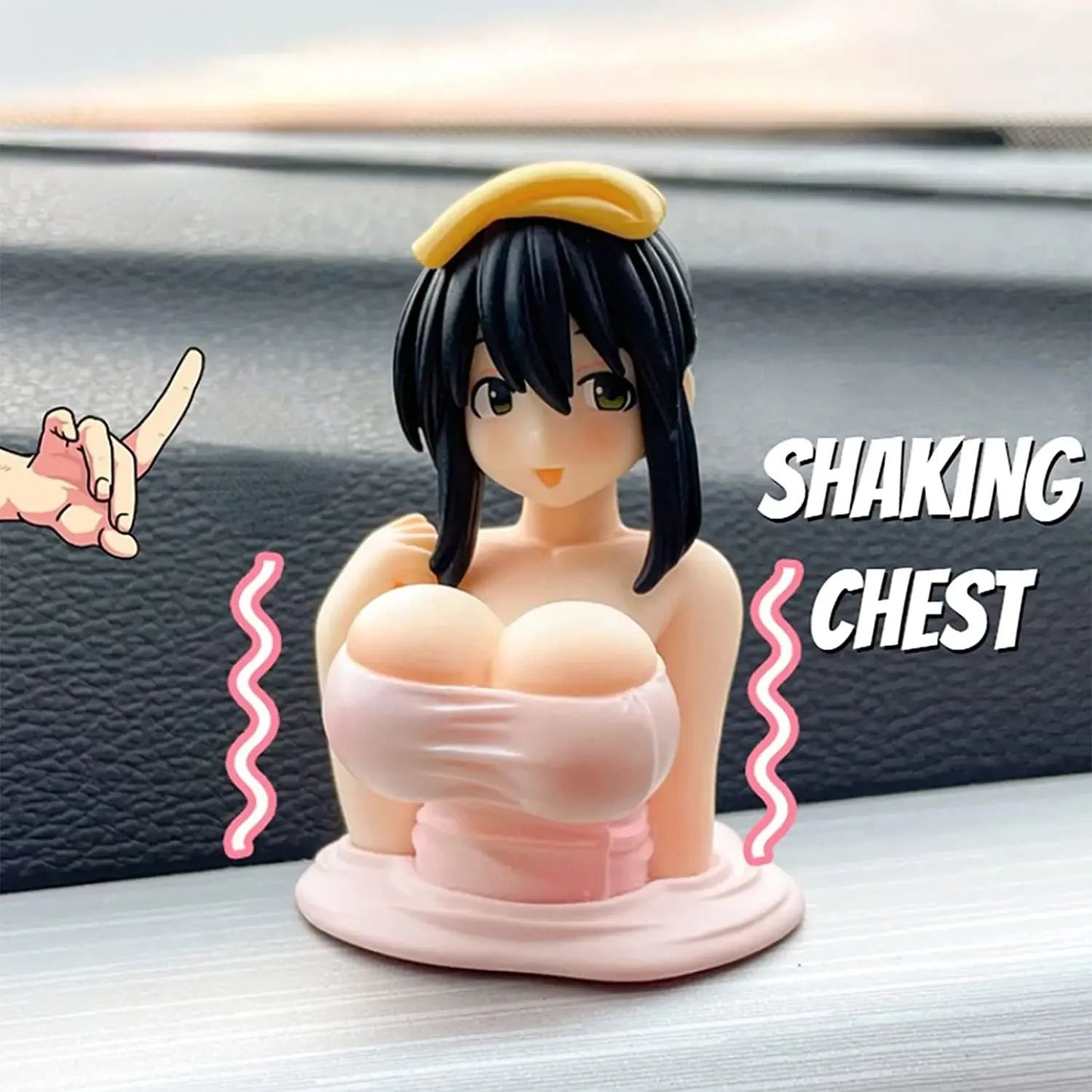 1/2 unidades Suporte de Celular para Carro Biquíni Menina Praia Desenho Anime Bonito Kanako Peito Balançando Ornamentos Decoração Painel Carro Interior