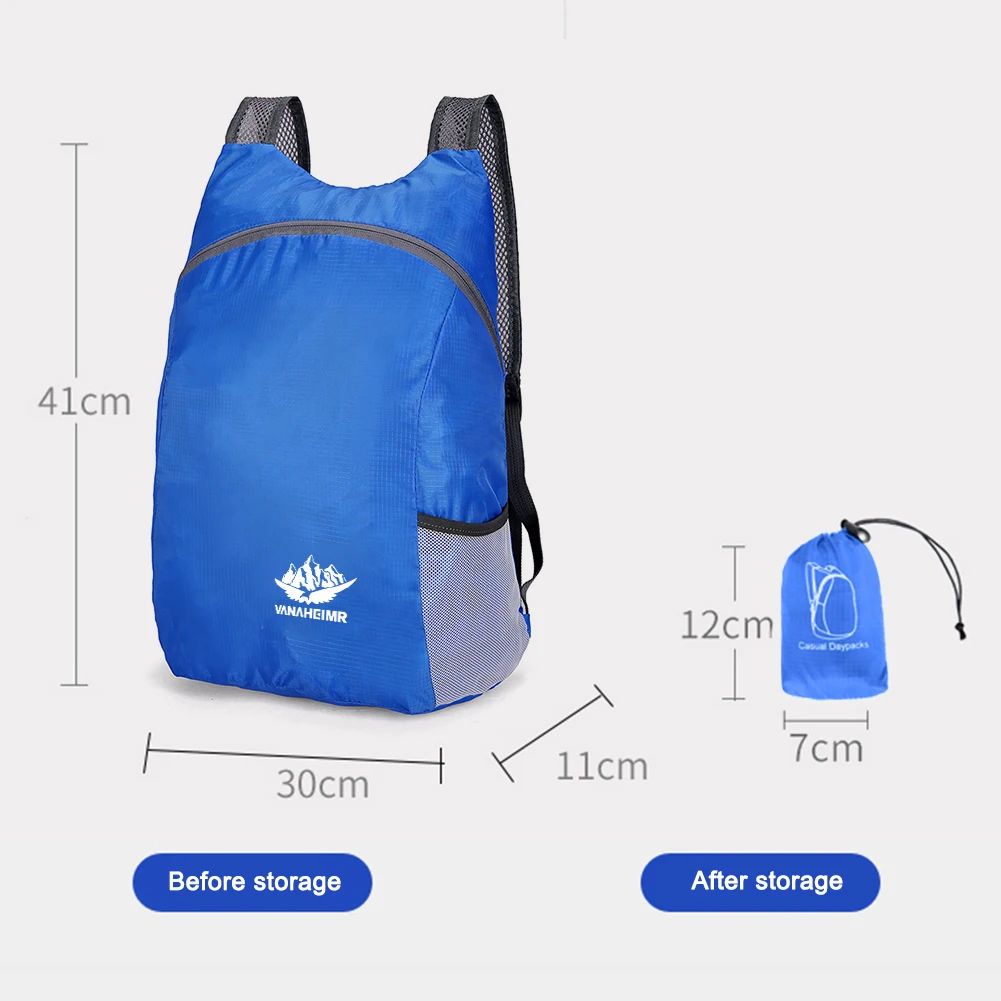 Mochila Dobrável Leve 15L Ultraleve para Homens e Mulheres - Mochila de Viagem, Esportes e Caminhada