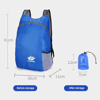 Mochila Dobrável Leve 15L Ultraleve para Homens e Mulheres - Mochila de Viagem, Esportes e Caminhada