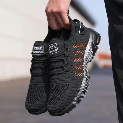Tênis Masculino Casual Malha Leve Respirável Solado Macio Sapatos de Corrida Slip-on Masculino Sapatilhas Mocassins Calçados Esportivos Zapatos Hombre