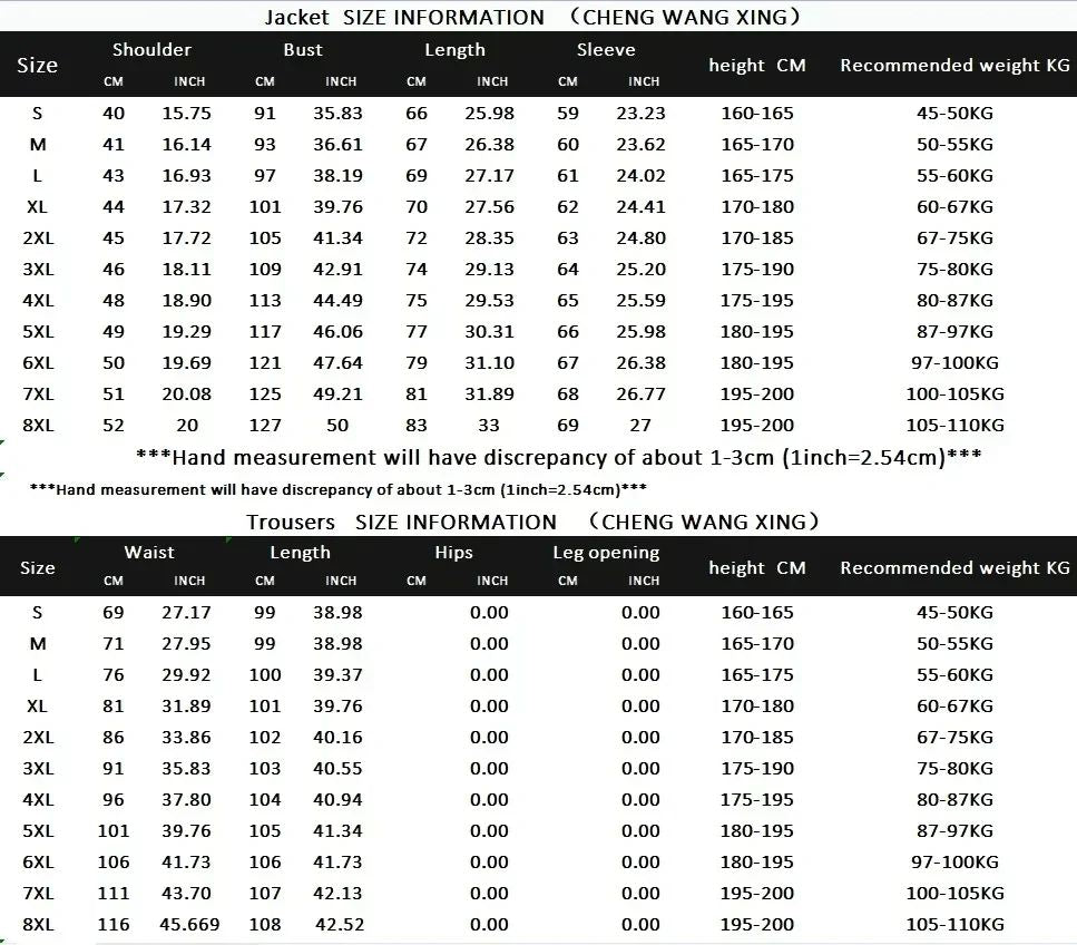 S-8XL New  (Blazer+ Pants) Men's Fashion Business Gentleman Trend Slim-fit Casual Wedding Travel Plus-size Solid Color Suit