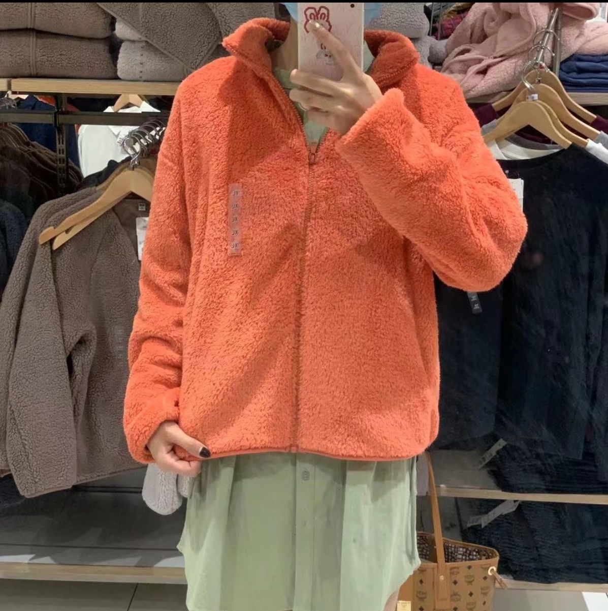 Autumn Winter Women's Long Velvet Fleece Zipper Sleeve Coat Warm Coral Fleece Jacket Full Length Outerwear Comfortable Coat