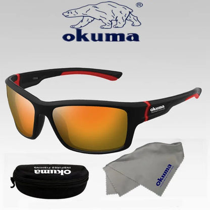 Óculos de Sol para Pesca Okuma UV400 Masculino para Dirigir Óculos de Sol Masculino Clássico para Caminhada e Pesca Óculos de Sol UV400