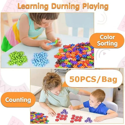 Children's Building Block Toys Snowflake Interlocking Building Block Toy Creative Stress Relief Fidget Toys Party Favors