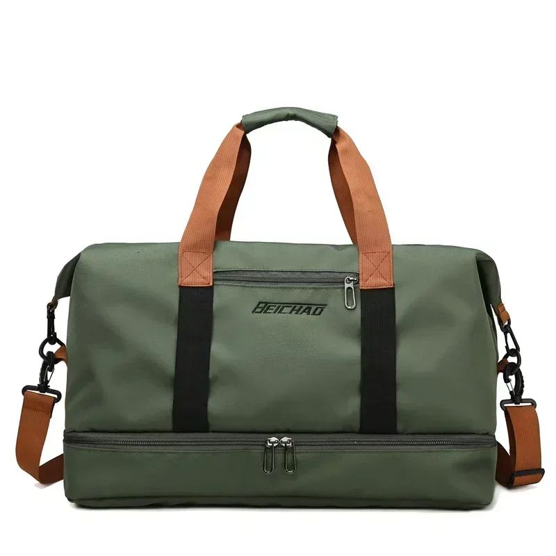 Mala de Viagem Esportiva de Grande Capacidade Bolsa de Viagem de Curta Distância Portátil Bolsas de Fitness Bolsa de Ombro Transversal Bolsas Masculinas Esportivas Impermeáveis ​​B