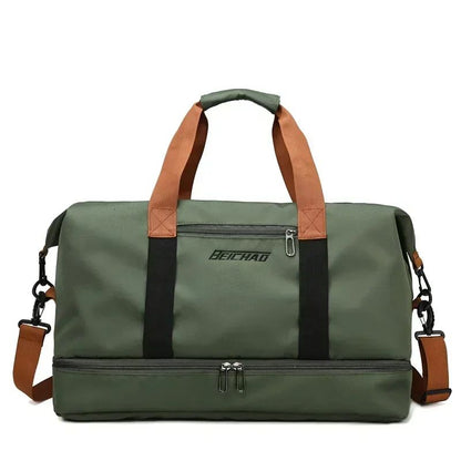 Mala de Viagem Esportiva de Grande Capacidade Bolsa de Viagem de Curta Distância Portátil Bolsas de Fitness Bolsa de Ombro Transversal Bolsas Masculinas Esportivas Impermeáveis ​​B