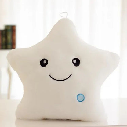 Luminous Star Plush Throw Pillow Bright Led Light Star Stuffed Cushion Sofa Decorative Pillow Office Sleeping Back Cushion Decor