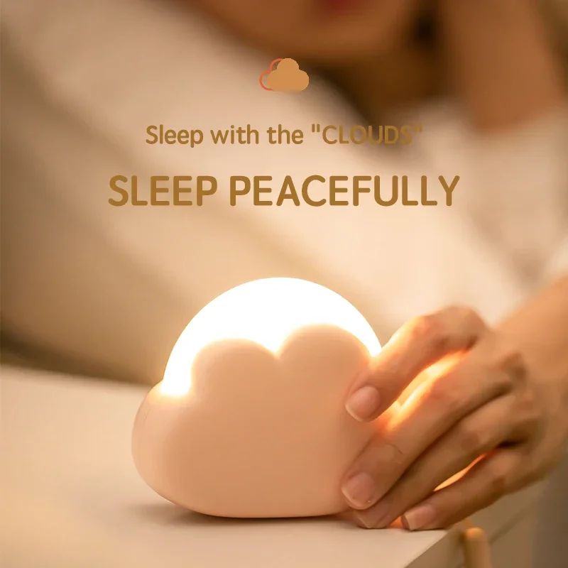 Cloud Night Light Mini USB Rechargeable Adorable Cloud Shape LED NightLight For Bedroom Baby Children Creative Gift Bedside Lamp