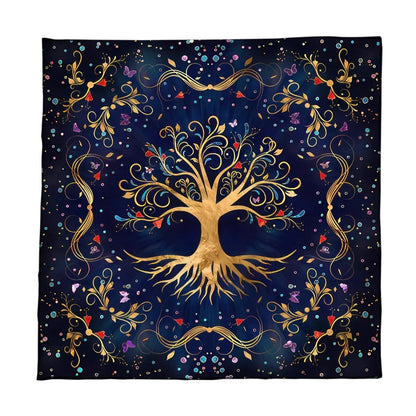 Colorful Tree Of Life Tarot Card Tablecloth Altar Cloth Pagan Pendulum Witchcraft Astrology Oracle Card Pad Divination Tools