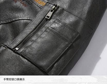 Business new Slim Genuine Leather Bomber Jacket Men Slim Leather Flight Jacket Black Pilot Coat High Quality Male Warm Jackets