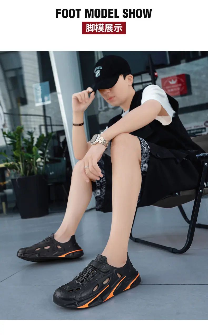 Summer Men's Outdoor Sandals Slippers Beach Comfortable Thick Soft Clogs Men Women Beach Sandals Male Casual Water Garden Shoes