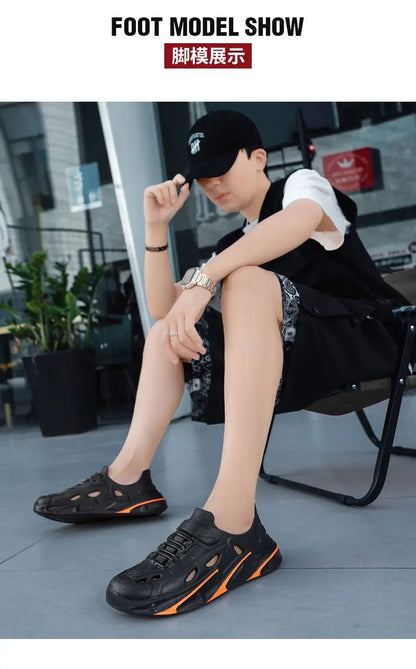 Summer Men's Outdoor Sandals Slippers Beach Comfortable Thick Soft Clogs Men Women Beach Sandals Male Casual Water Garden Shoes