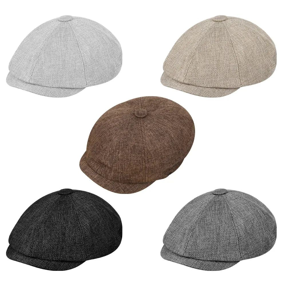 Classic Hat for Men Caps Vintage Retro Tweed Peaky Blinders Beret Hat Flat Peaked Cap Street Hats for Women Men