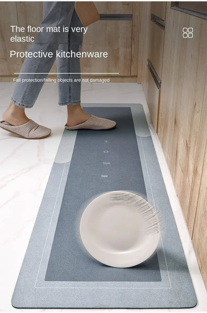 Diatomite Mat Kitchen Rug Non-slip Kitchen Long Carpet Super Absorbent Floor Mats Entrance Doormat Carpets for Living Room ??