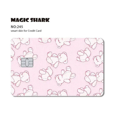 Magic Shark Sugar Daddy Meme Poke Money Funny Sticker Cover Skin Protective for Small Large Chip Credit Debit Card