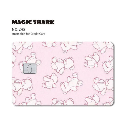 Magic Shark Sugar Daddy Meme Poke Money Funny Sticker Cover Skin Protective for Small Large Chip Credit Debit Card