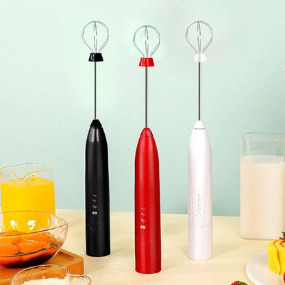 Espumador de Leite Elétrico TINSOL, Portátil Sem Fio, Potente, Recarregável via USB, Prático, Para Café e Leite, Batedor de Cozinha