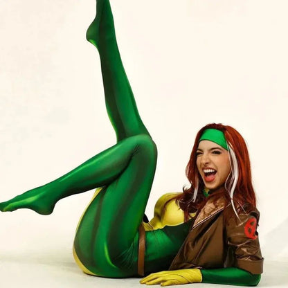 Rogue Cosplay Anna Marie Cosplay 3D Printing Adult Kids Zentai suit Halloween Party Women Girls costume