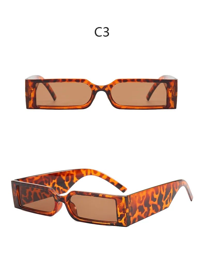 Óculos de Sol Retangulares de Luxo Masculinos Hip Hop Vintage Designer Shades Pretos Pequenos Personalidade UV400
