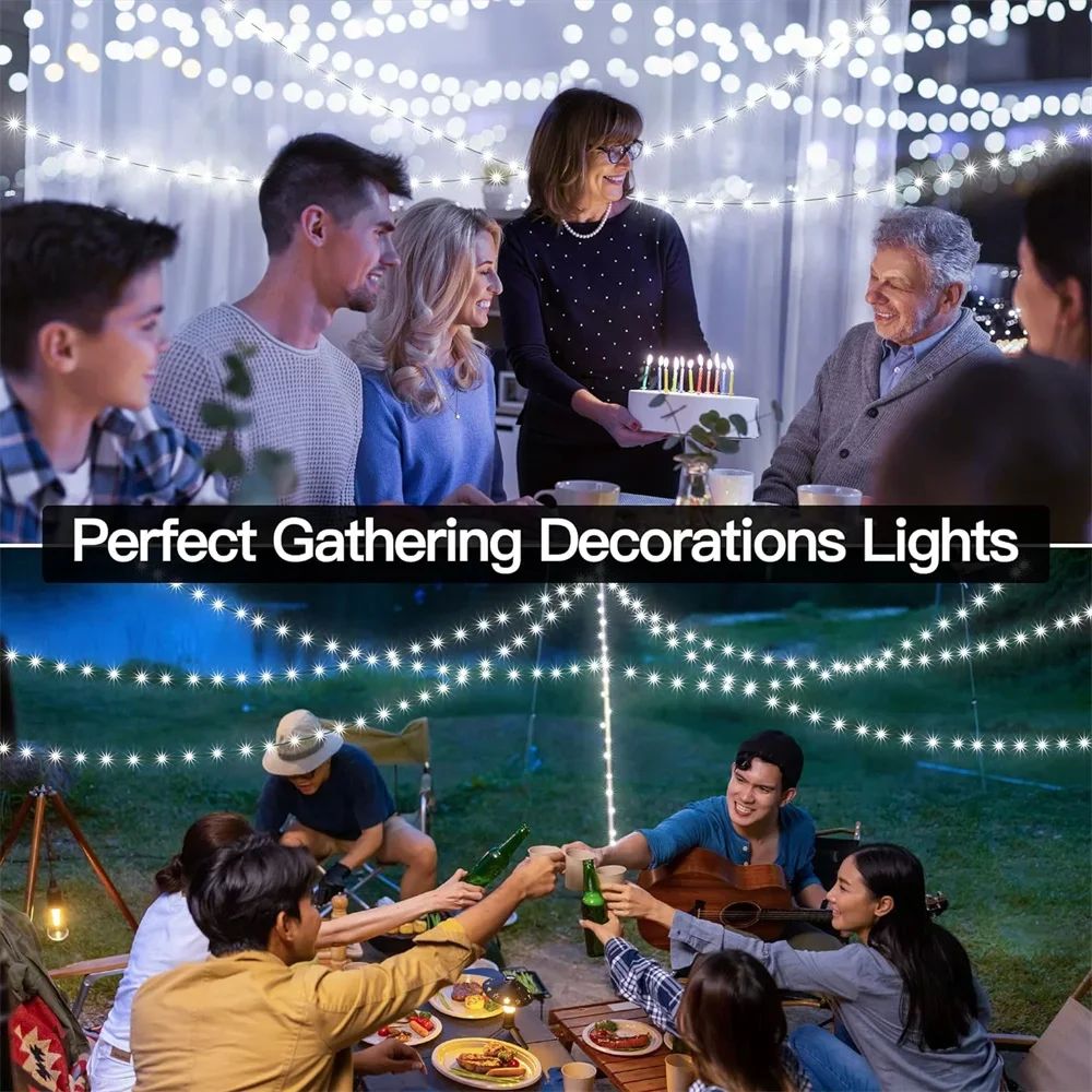 1000/500LED Green Wire Led String Fairy Lights US/EU Plug 110V/220V Waterproof LED Christmas Tree Holiday Home Garden Decor Xmas