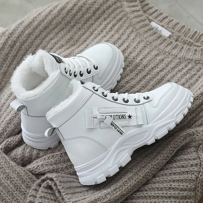 Snow Boots for Women New Casual High-top Warm Sneakers Womens New Platform Ankle Boots Plus Size 45 Zapatillas De Mujer2025