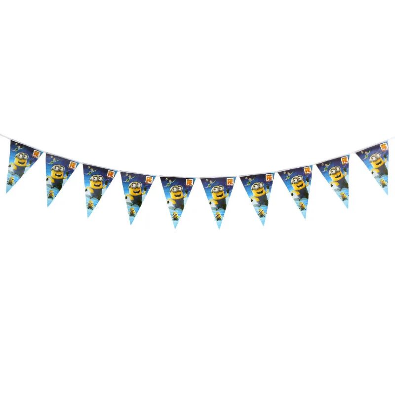 Anime Minion Themed Party Decorations Party Tableware Set Plates Cups Birthday Balloons Big Eye Yellow Man Party Favors Supplies