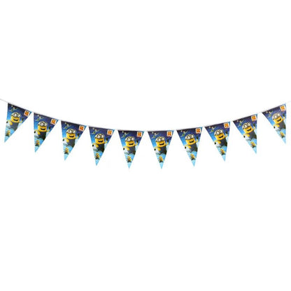 Anime Minion Themed Party Decorations Party Tableware Set Plates Cups Birthday Balloons Big Eye Yellow Man Party Favors Supplies