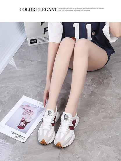 Tênis Feminino Casual Moda Respirável Caminhada Chato Tênis Feminino 2025 Academia Vulcanizado Branco Calçado Feminino