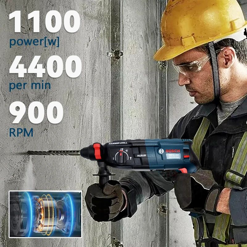 Martelo de impacto elétrico industrial Bosch GBH28 Furadeira de martelo de alta potência profissional para concreto