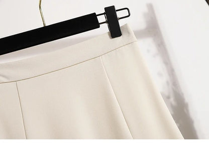 Ladies' Summer High Waist Plus Size Skirts 2026 Mid To Long Flowing Suit Skirt New Style Casual Solid Color A-line Skirt