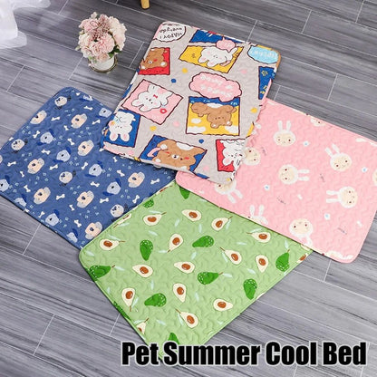 Tapete de Verão para Pets Cobertor Gelado à Prova de Umidade para Cães Almofada para Sofá e Chão Hipoalergênico para Gatos Capas de Cama para Pets Respiráveis