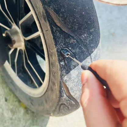 Kit de Reparo de Pneu de Carro a Vácuo 21 Peças, Parafuso de Borracha Universal para Pneu, Kit de Ferramentas de Reparo Sem Câmara para Motocicletas e Caminhões