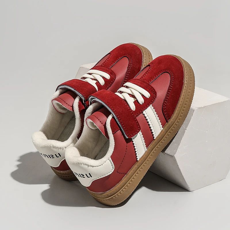 Children Casual Sneakers New Black Soft Bottom Girls Boys German Training Shoes Autumn Winter Fashion Red Kids Baby Casual Shoes