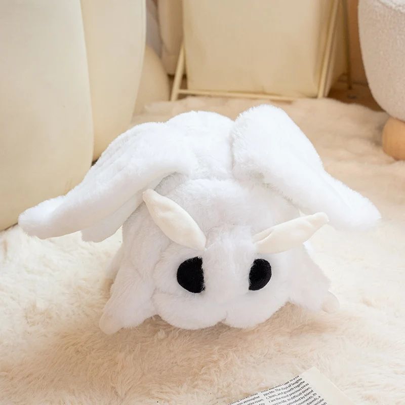 White Moth Plush Pillow Toy Soft Cartoon Moth Plushie Cute Night Butterfly Stuffed Animal Doll Xmas Birthday Gift